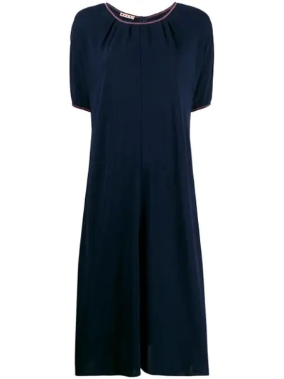 MARNI KNITTED T-SHIRT DRESS - 蓝色