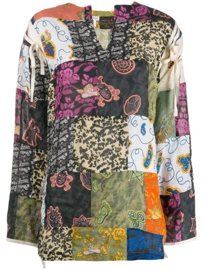 Shop Loewe Patch Work Blouse In Multi