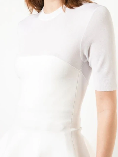 Shop Proenza Schouler Matte Viscose Peplum Knit Top In White