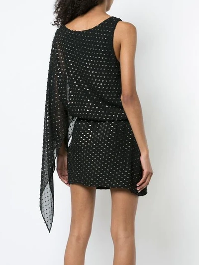 Shop Haney Asymmetric Short Dress In Black