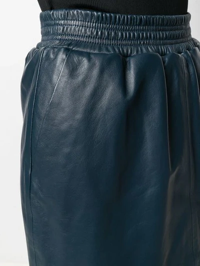 Shop Arma Leather-look Mini Skirt In Blue