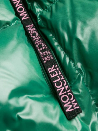 Shop Moncler Parana Hooded Coat In 854 Green