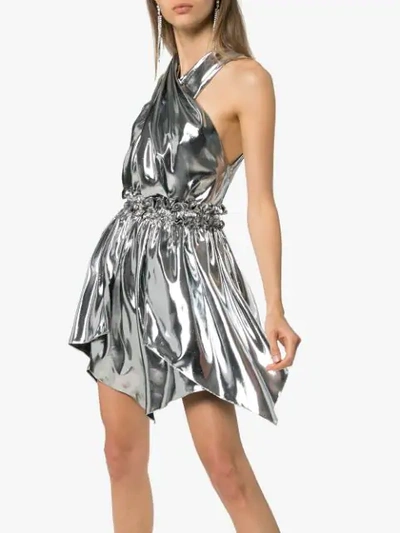 Shop Isabel Marant Kary Metallic Mini-dress