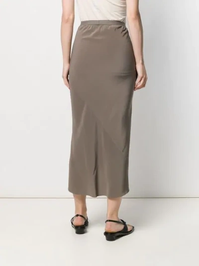 RICK OWENS GATHERED SKIRT - 灰色