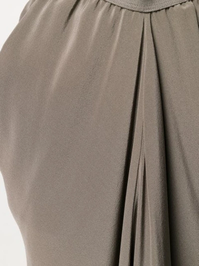 Shop Rick Owens Gathered Skirt In Grey