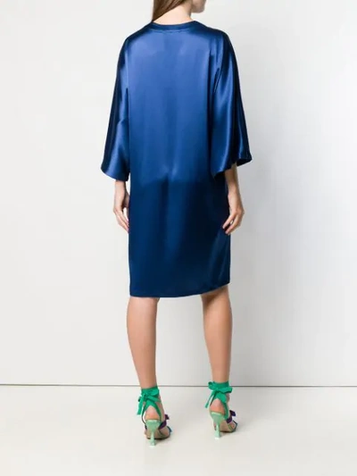 Shop Gianluca Capannolo V-neck Shift Dress - Blue