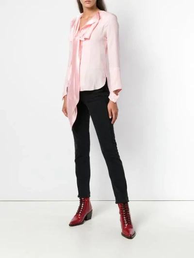 Shop Calvin Klein 205w39nyc Pussy Bow Blouse In Pink