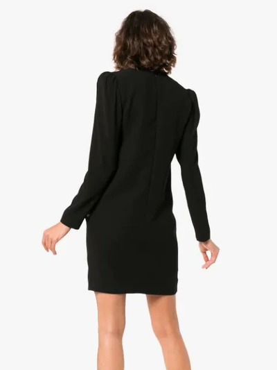 Shop Givenchy Silk Wrap Dress With Side Embellishment In Black