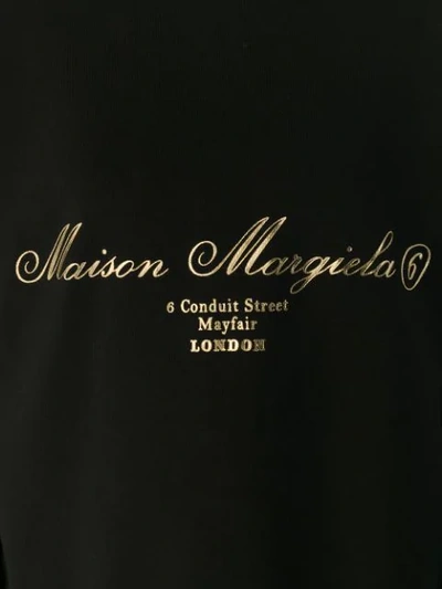 Shop Mm6 Maison Margiela Ribbon Drawstring Hoodie - Black