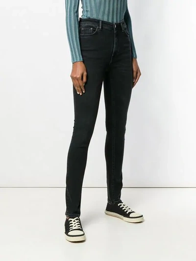 Shop Acne Studios Peg High Waist Jeans In Black