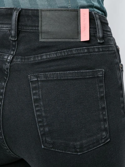 Shop Acne Studios Peg High Waist Jeans In Black