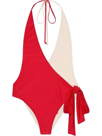 Shop Gucci Lycra Swimsuit With  Print In Red
