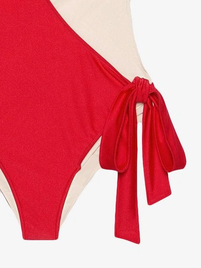 Shop Gucci Lycra Swimsuit With  Print In Red