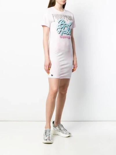 Shop Philipp Plein Short Dress Rock In Pink