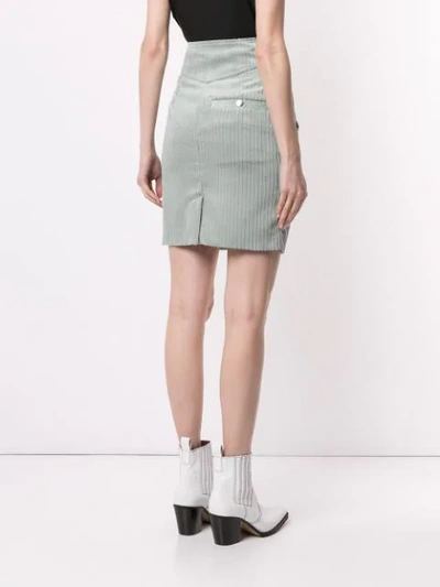 Shop Isabel Marant High Waisted Corduroy Skirt In Green
