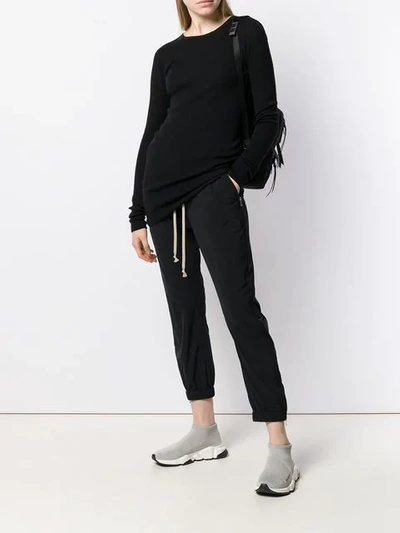 Shop Rick Owens Tapered Trousers In Black