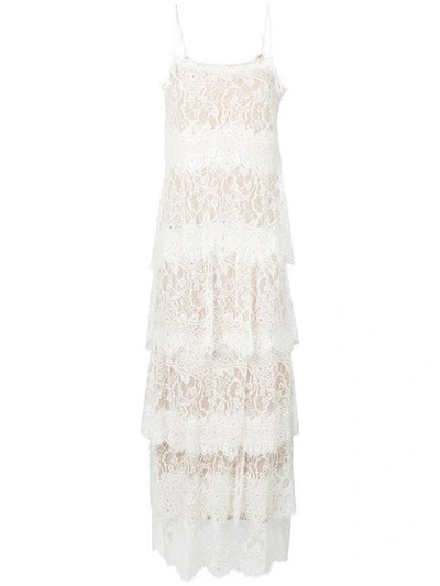 Shop Aniye By Layered Lace Panel Dress In White