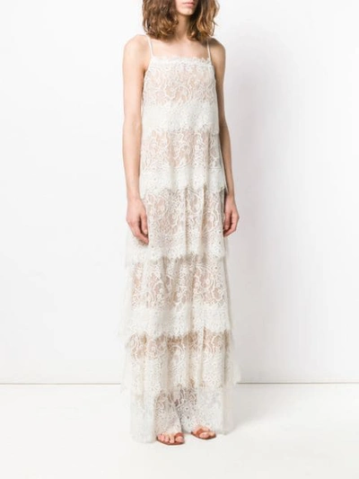 ANIYE BY LAYERED LACE PANEL DRESS - 白色