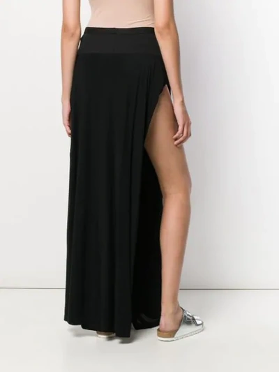 Shop Rick Owens Slit Skirt In Black