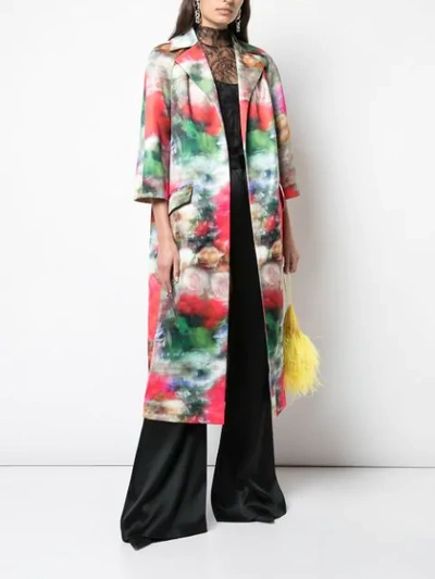 Shop Adam Lippes Floral Coat In Multicolour