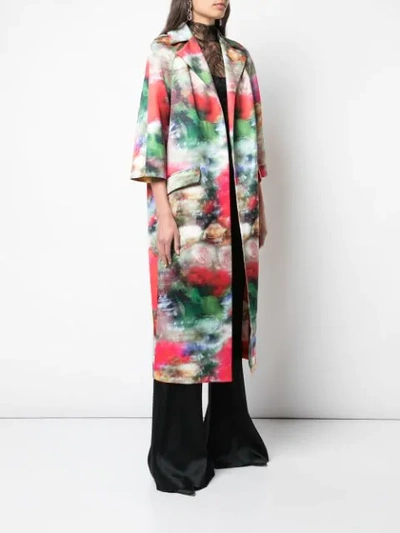 Shop Adam Lippes Floral Coat In Multicolour