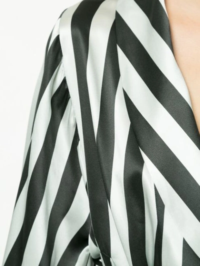 Shop Ann Demeulemeester Striped Wrap In Black