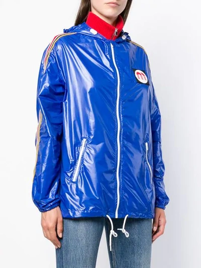 Shop Miu Miu Windbreaker Jacket In Blue