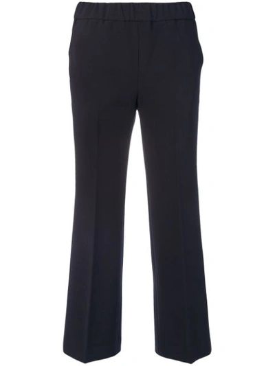 Shop Alberto Biani Cropped Trousers In Blue