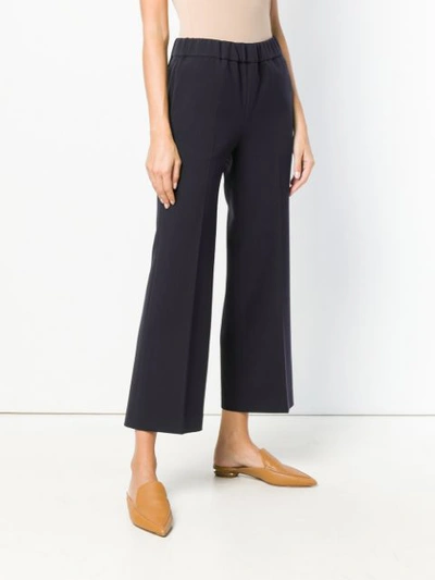 Shop Alberto Biani Cropped Trousers In Blue