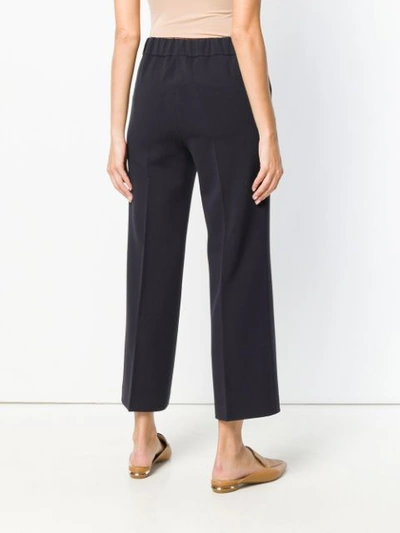 Shop Alberto Biani Cropped Trousers In Blue