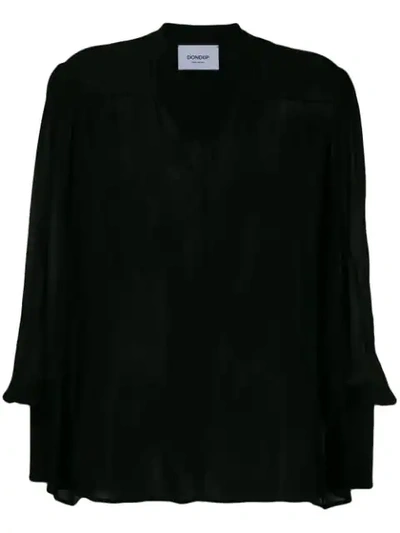 Shop Dondup V-neck Blouse In Black