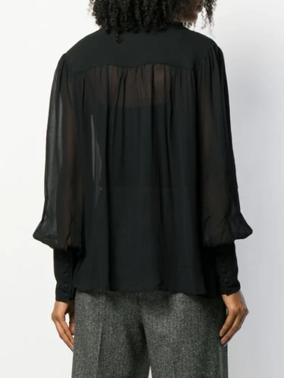 Shop Dondup V-neck Blouse In Black