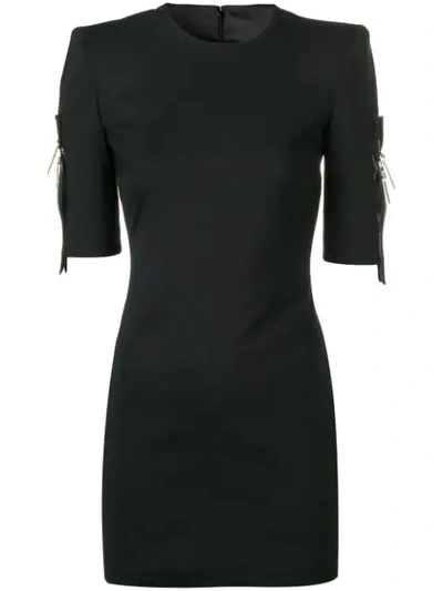 Shop Dsquared2 Structured Shoulders Mini Dress In Black