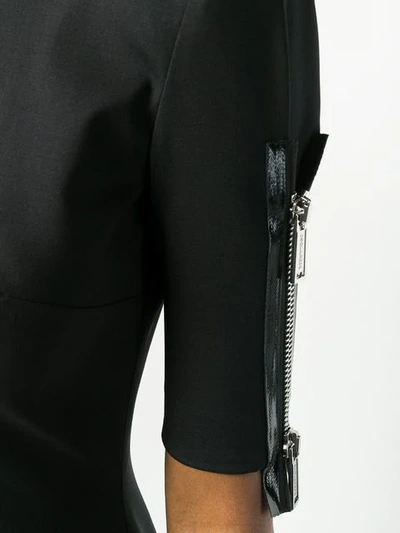 Shop Dsquared2 Structured Shoulders Mini Dress In Black