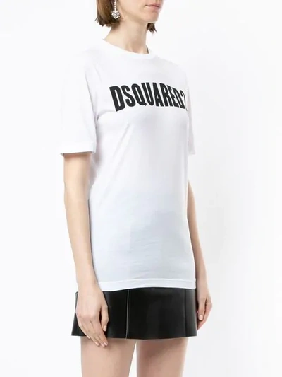 DSQUARED2 LOGO PRINT T-SHIRT - 白色