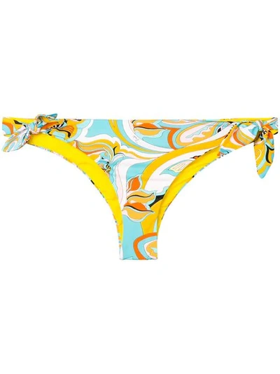 Shop Emilio Pucci Printed Bikini Briefs - Yellow