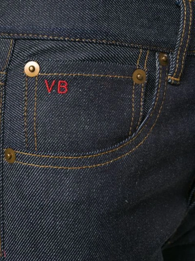 Shop Victoria Beckham Twist Seam Jeans In Blue