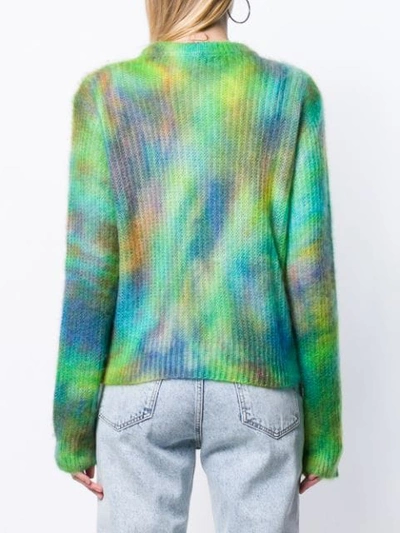 Shop Dsquared2 Tie-dye Print Jumper In Green