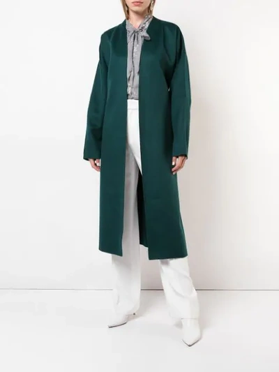 ZIMMERMANN DOUBLE-BREASTED BELTED COAT - 绿色