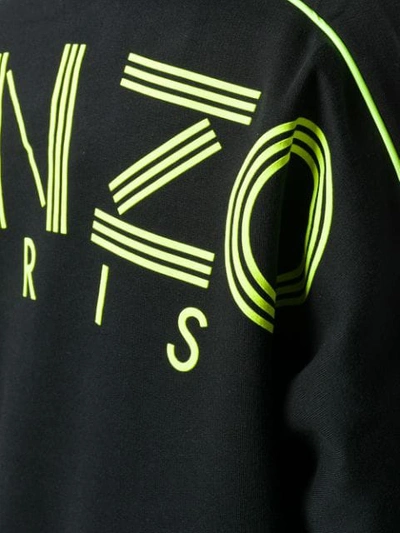 Shop Kenzo Logo Sweater Dress In Black