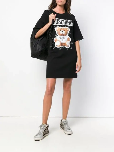 Shop Moschino Toy Bear T In Black