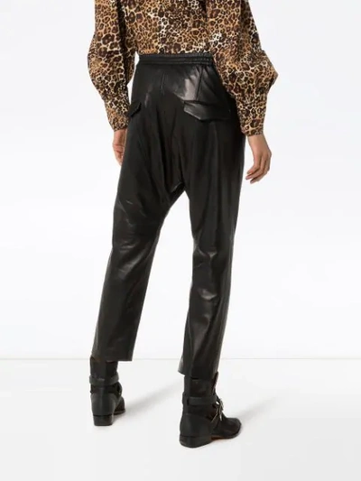 NILI LOTAN MONACO DRAWSTRING TROUSERS - 黑色