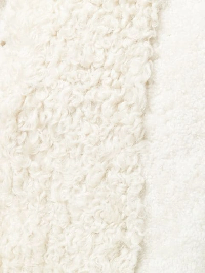 Shop Yves Salomon Hooded Shearling Coat In White