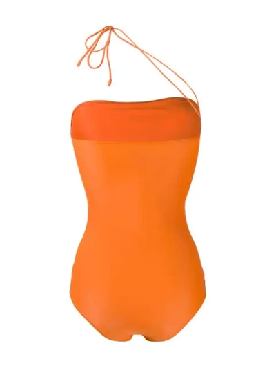 Shop Jacquemus Alassio Swimsuit In Orange