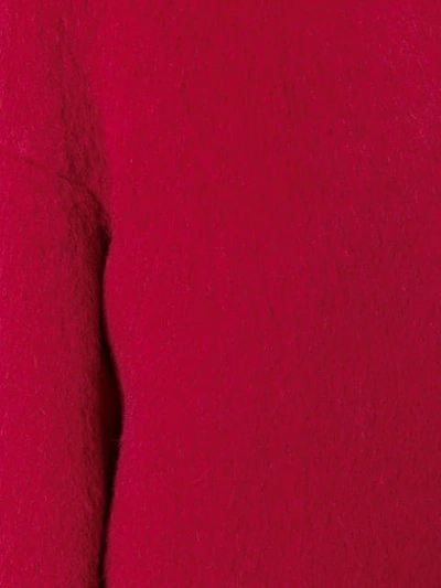 Shop Giambattista Valli Textured Coat In 600 Rouge