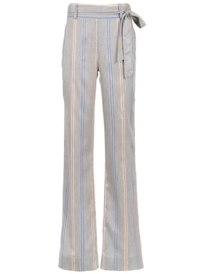 Shop Olympiah Piaggia Wide Trousers In Grey
