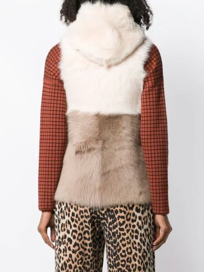 Shop Liska Taranto Fur Trimmed Waistcoat In Neutrals