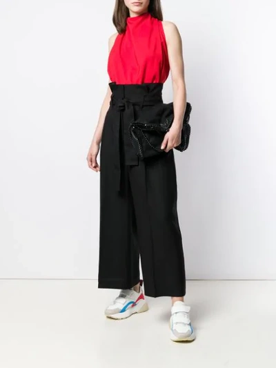 Shop Stella Mccartney Wide Leg Trouser In Black