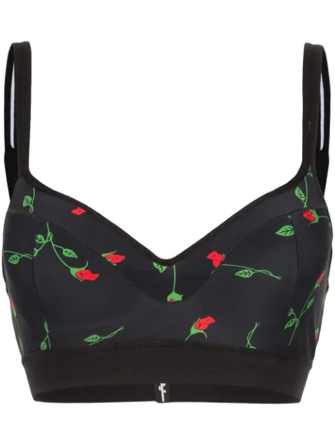 floral print sports bra