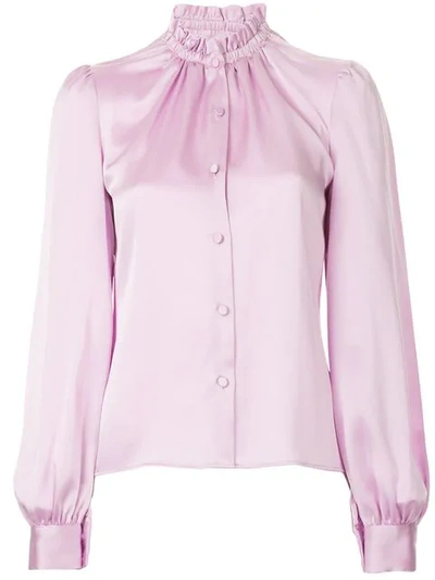 Shop Co Ruched Neck Shirt In Pink